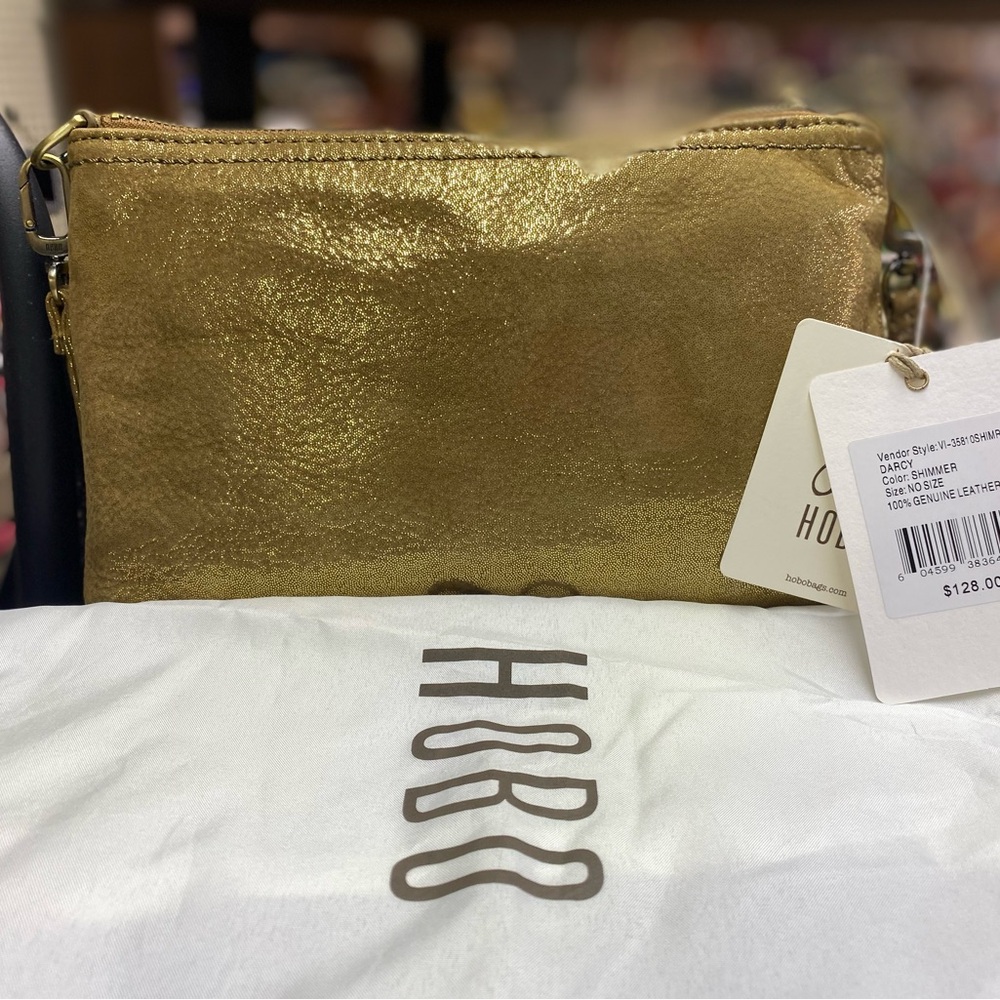 HOBO Darcy Metallic Gold Crossbody
